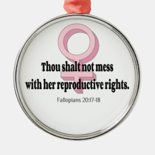 Funny Womens-Höger, citat Julgransprydnad Metall