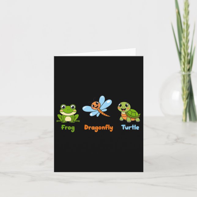 Funny Womens Subtle Politiskt humor Frog Dragonfly Kort (Framsida)