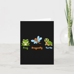 Funny Womens Subtle Politiskt humor Frog Dragonfly Kort