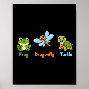 Funny Womens Subtle Politiskt humor Frog Dragonfly Poster