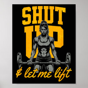 Funny Women's Weightlift Bodybuilding Muscle Sa Poster
