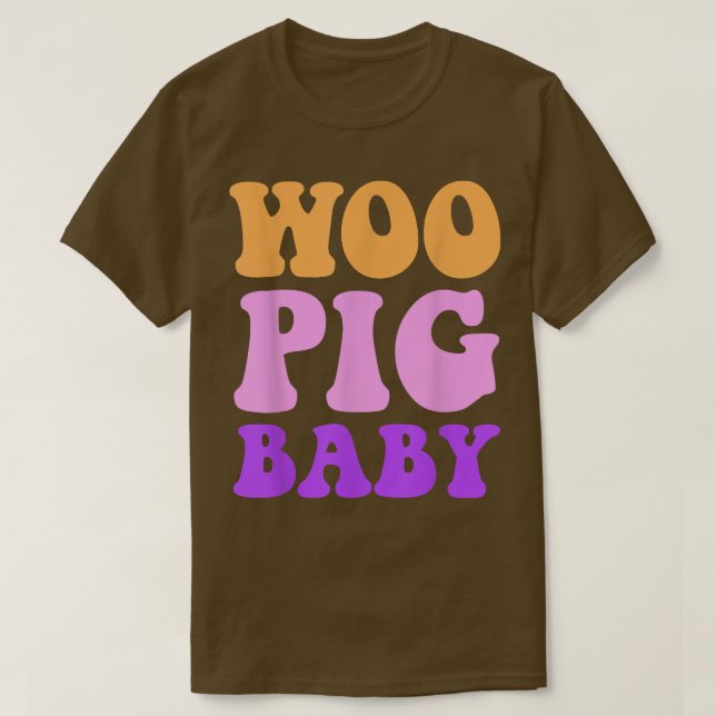 Funny Woo Pig Baby Apparel  T Shirt (Design framsida)