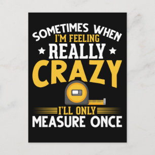 Funny Woodworking Joke USA Carpenter Humor Vykort