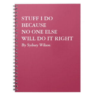 Funny Work Notebook for Doers Who Do It Right Anteckningsbok