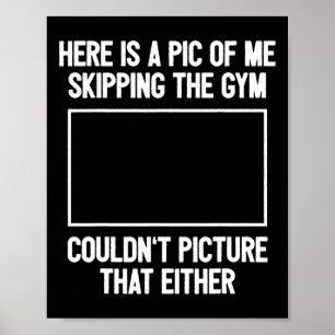 Funny Workout Bodybuilding Fitness I Bild Skipp Poster