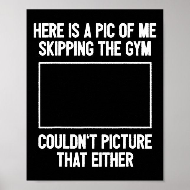 Funny Workout Bodybuilding Fitness I Bild Skipp Poster (Framsidan)