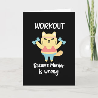Funny Workout Cat Fitness Gym Muder är felaktig of Kort