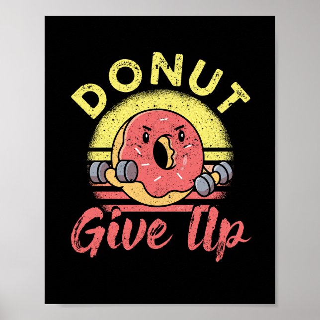 Funny Workout Fitness Gym Barbell Poster (Framsidan)