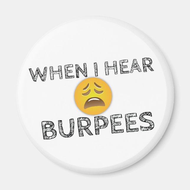Funny Workout Gym Humor Magnet (Framsidan)