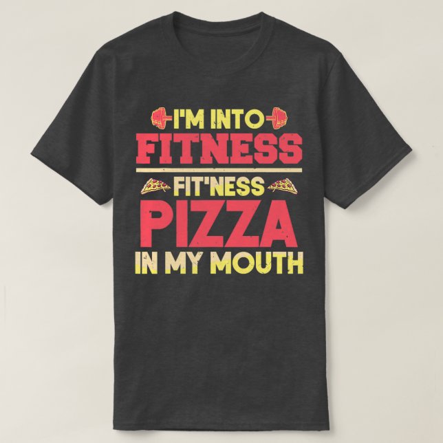 Funny workout Im Into Fitness Fitness T Shirt (Design framsida)