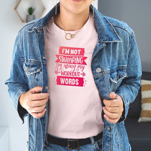 Funny Workout Ord Rosa Gym T-Shirt (Skapare uppladdad)
