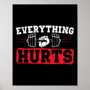 Funny Workout som säger Bodybuilding Älskare Bodyb Poster