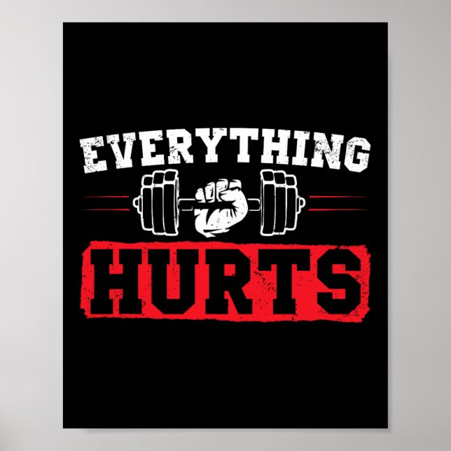 Funny Workout som säger Bodybuilding Älskare Bodyb Poster (Framsidan)