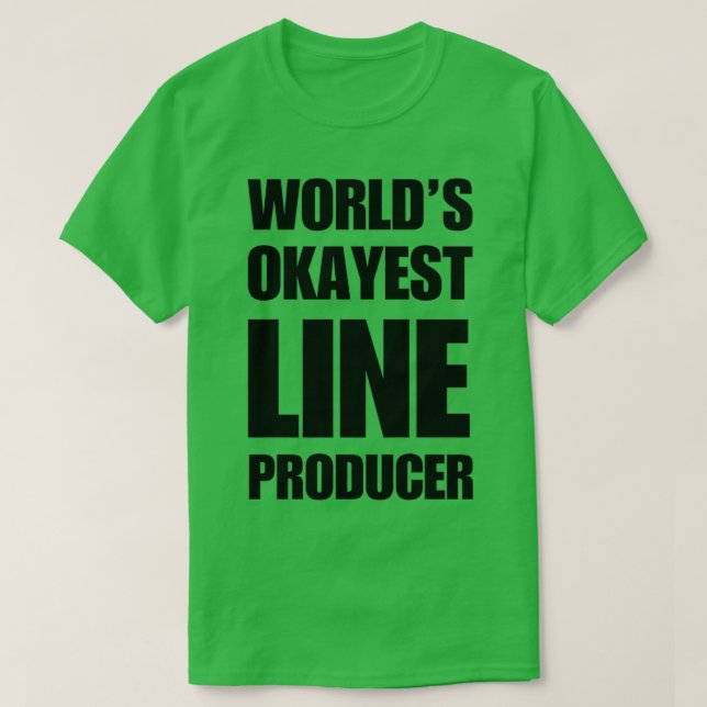 Funny Worldamp39s Okayest Line Producer Coffee Mug T Shirt (Design framsida)