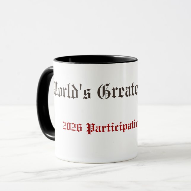 Funny World's Greatest Father Participation Award  Mugg (Framsida vänster)