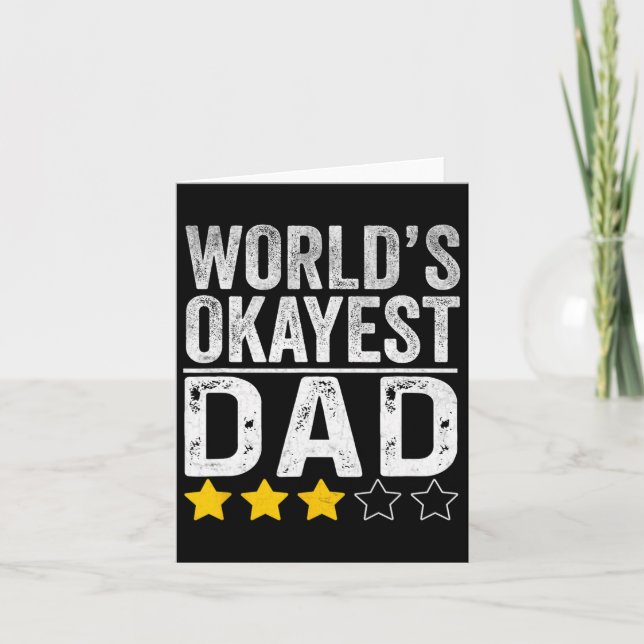 Funny Worlds Okayest Pappa Fars dag För manar Kort (Framsida)