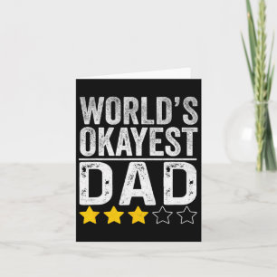 Funny Worlds Okayest Pappa Fars dag För manar Kort