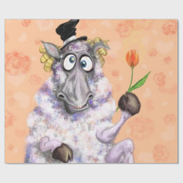 Funny Wrapping Papper med In Kärlek Ram - Romantic Presentpapper