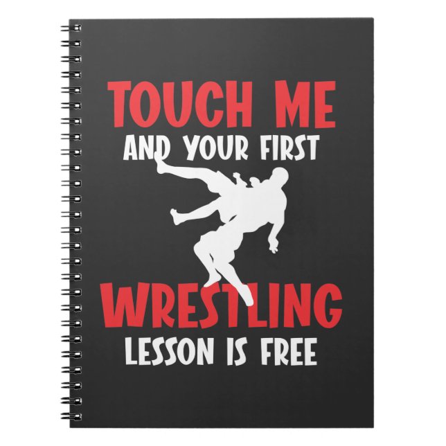 Funny Wrestling Coach Lesson Wrestler Humor Anteckningsbok (Framsidan)