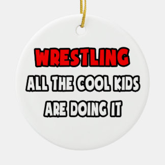 Funny Wrestling Coach Shirts and Gifts Julgransprydnad Keramik