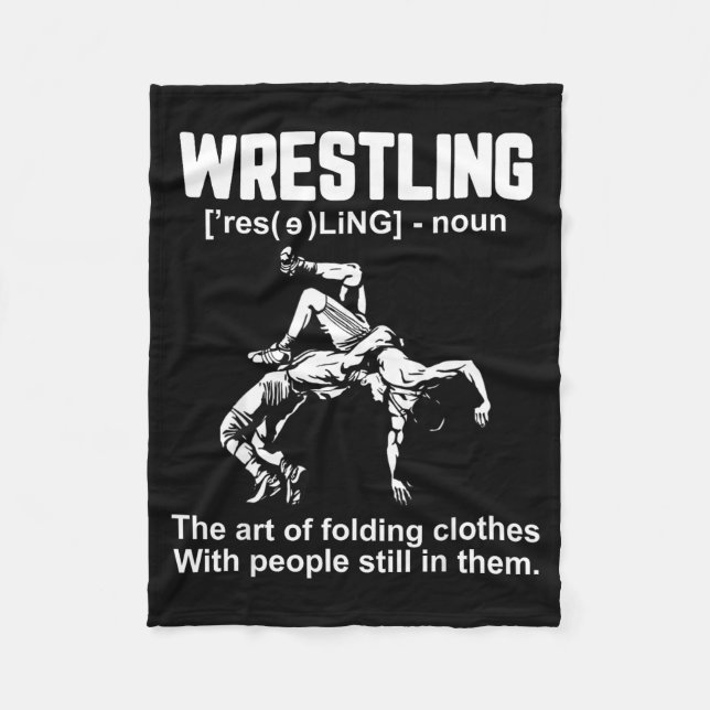 Funny Wrestling Definition The Art Of Folding Clot Fleecefilt (Framsidan)