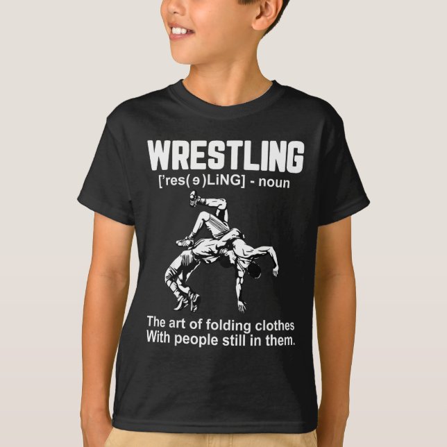 Funny Wrestling Definition The Art Of Folding Clot T Shirt (Framsida)