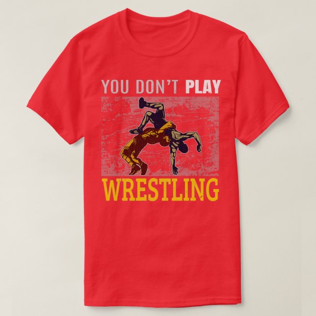 Funny Wrestling-design Gift for Wrestler T Shirt (Design framsida)