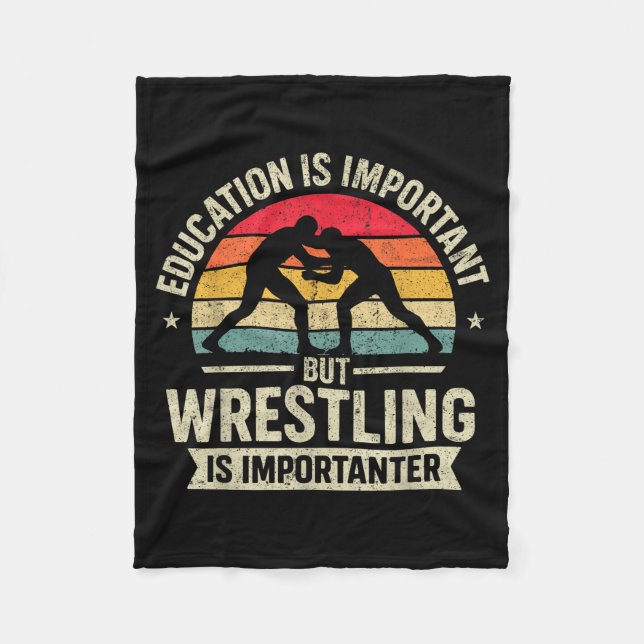 Funny Wrestling Education Joke For Wrestler Men Ki Fleecefilt (Framsidan)