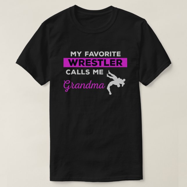 Funny Wrestling Grandma Gift T Shirt (Design framsida)