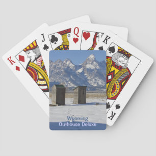 Funny Wyoming Outhouse Deluxe Casinokort