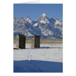 Funny Wyoming Outhouse Deluxe Tillfällen Hälsningskort