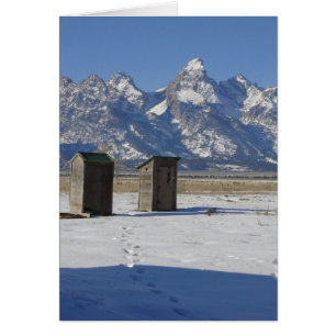 Funny Wyoming Outhouse Deluxe Tillfällen Hälsningskort