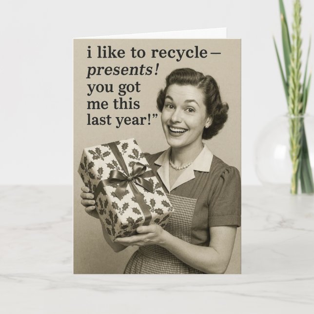 Funny Xmas card Helgkort (Framsida)