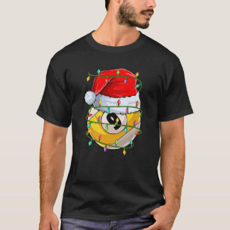 Funny Xmas Lighting Santa Billiards 9 Ball Christm T Shirt