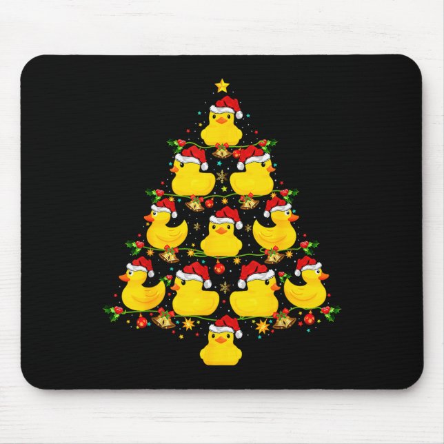 Funny Xmas Lighting Santa Hat Rubber Duck Christma Musmatta (Framsidan)