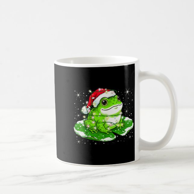 Funny Xmas Lights Frog Cute Toad Frogs Women Men K Kaffemugg (Höger)