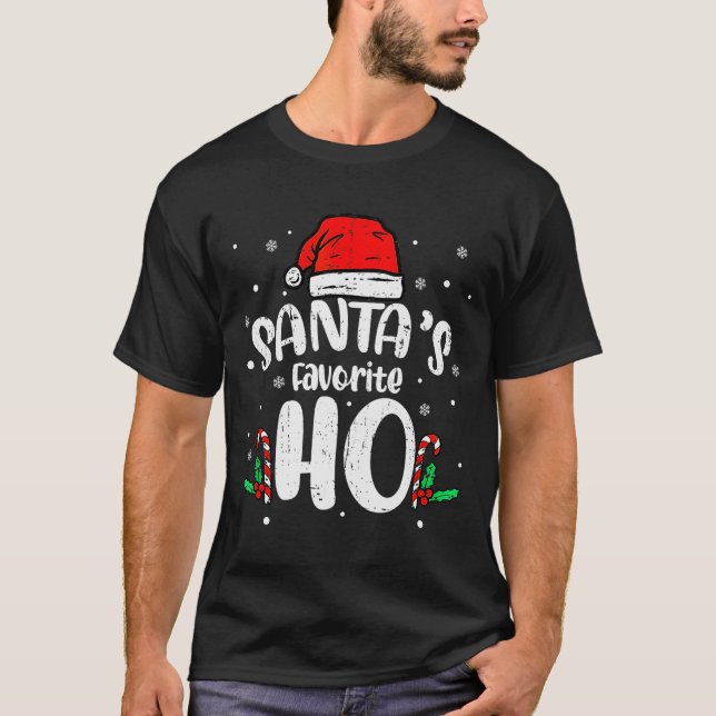 Funny Xmas Naughty Dirty Adult Humor Pj Christmas  T Shirt (Framsida)