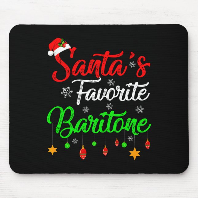 Funny Xmas Santas Favorite Baritone Christmas  Musmatta (Framsidan)