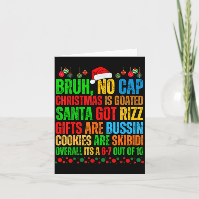 Funny Xmas School Generation Alpha Gen A Slang Chr Kort (Framsida)