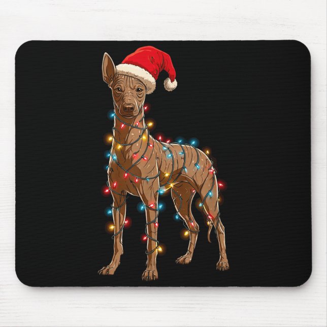 Funny Xoloitzcuintli Christmas Graphic Dog Lights  Musmatta (Framsidan)