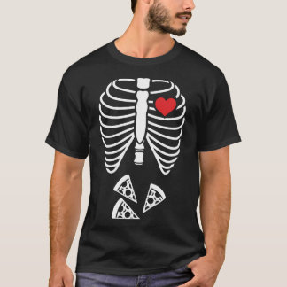 Funny Xray Easy Halloween Costume Rib Cage Skeleto T Shirt