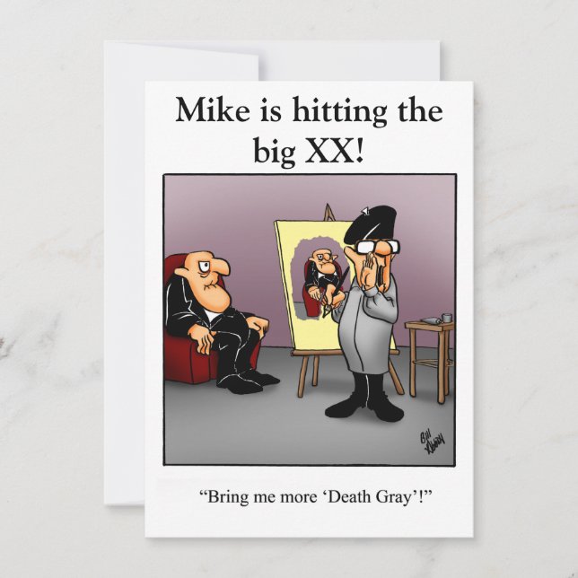 Funny XXth Födelsedagsfest inbjudan (Framsida)