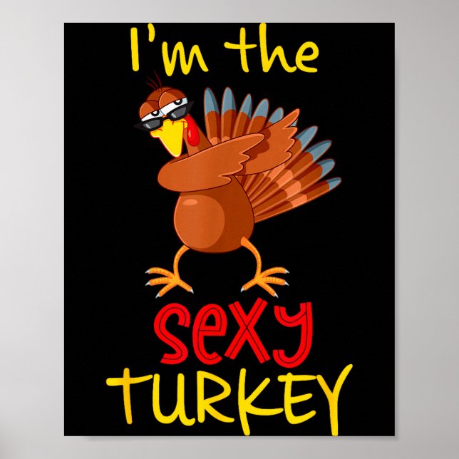 Funny Y Turkey Matching Family Group Thanksgiving  Poster (Framsidan)