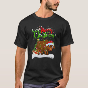 Funny Yak Animal Lover Julafton Lighting Yak-jul T Shirt