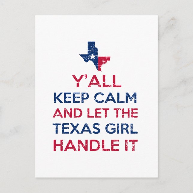 Funny Y'all Texan LES Vykort (Framsida)