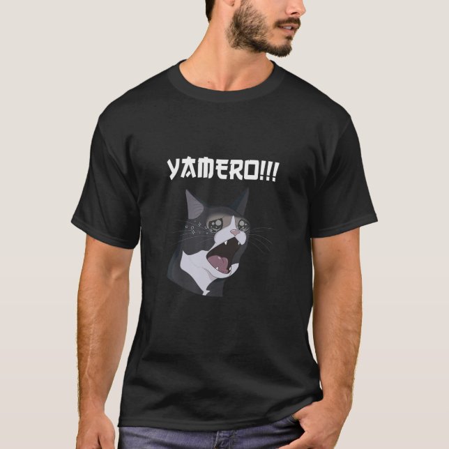 Funny Yamero Cat Meme Yamero Cat, en Ledsen Cat Sk T Shirt (Framsida)