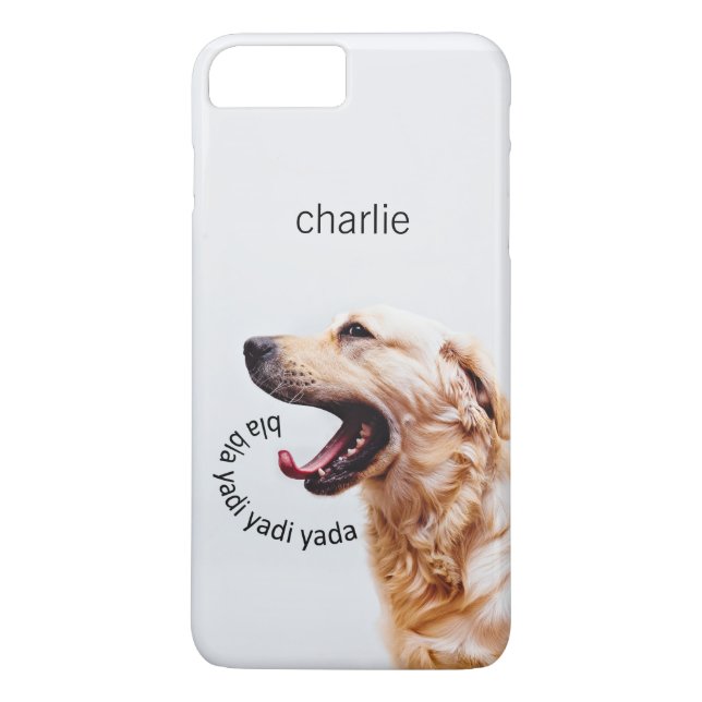 Funny Yapping Hund anpassningsbar monogram telefon Case-Mate iPhone Skal (Baksida)