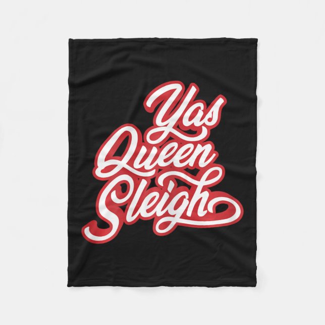 Funny Yas Queen Sleigh Fleecefilt (Framsidan)