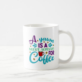 Funny Yawn är en tyst Skräm för kaffe Kaffemugg