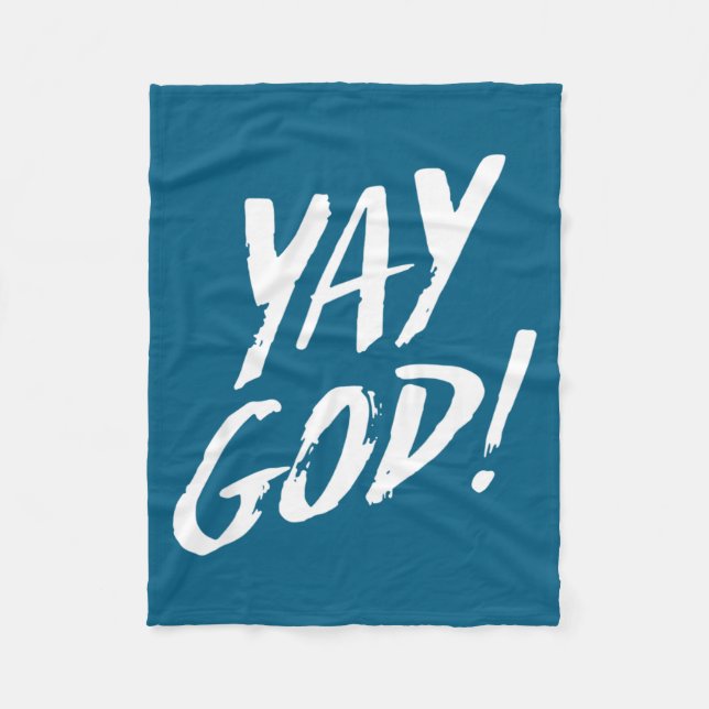 Funny Yay God Graphic Jesus Christian Religion Gif Fleecefilt (Framsidan)